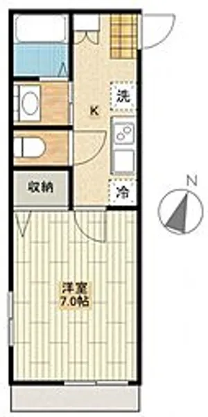 エフプレスト岸町【1階】の間取り