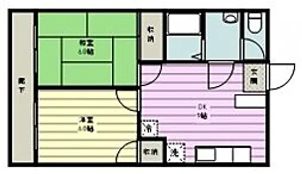 エクセレント三上【201号室号室】の間取り