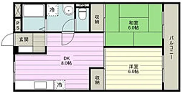松原マンション【3階】の間取り