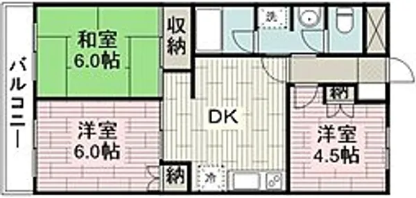 エポック旭野【1階】の間取り