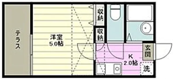 ラウレアK【1階】の間取り