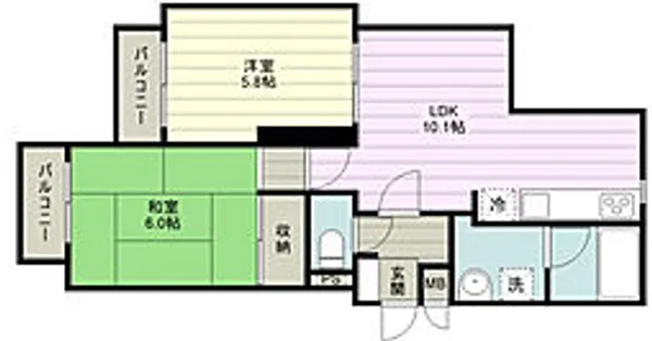 鶴瀬ビューパレー【3階】の間取り