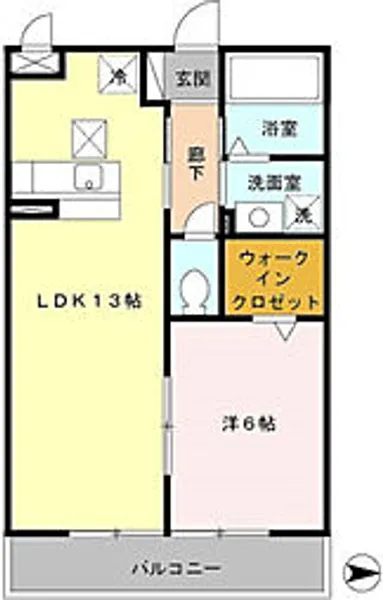 サンジュネス【1階】の間取り