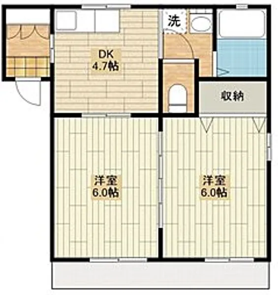 フジパレスA棟【1階】の間取り