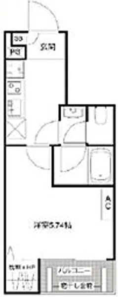 MQuarto鶴瀬【201号室号室】の間取り