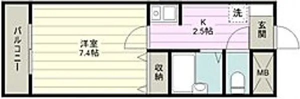 ヴィラオオクボ【4階】の間取り