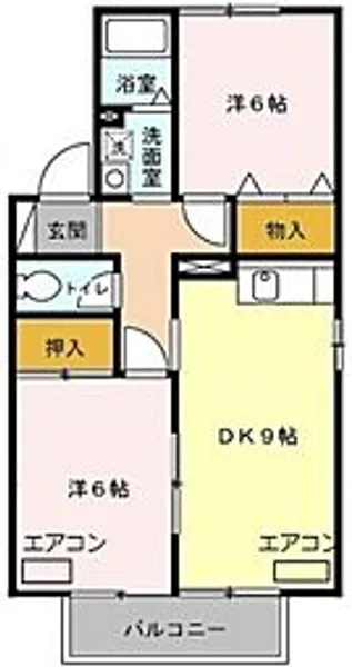 クロワールI【2階】の間取り