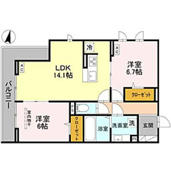 プレジール【2階】の間取り