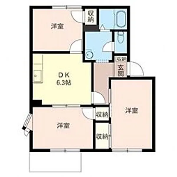 フレグランス結城A【2階】の間取り