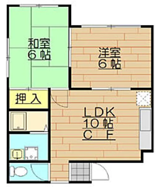 鶴ケ舞コーポ【301号室号室】の間取り