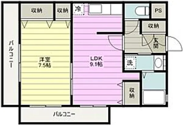 パルティールふじみ野【4階】の間取り