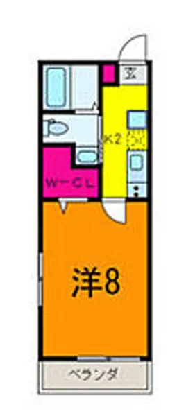 K´s city 鶴瀬【1階】の間取り
