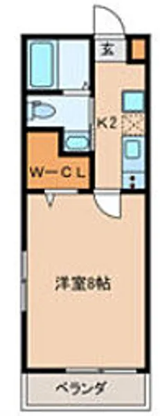 K’s city 鶴瀬【1階】の間取り