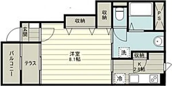 ラピュール【1階】の間取り