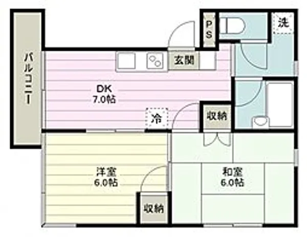 篠崎マンション【301号室号室】の間取り