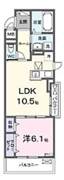 コリーヌ・ブリズIII【101号室号室】の間取り