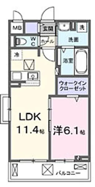 コリーヌ・ブリズIII【204号室号室】の間取り