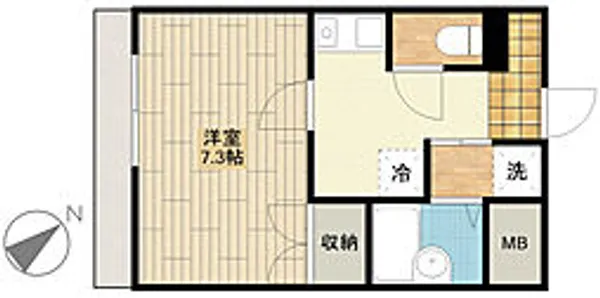 アンプルールフェールCourage【3階】の間取り