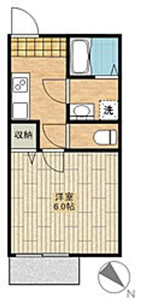 AXIS上福岡【101号室号室】の間取り