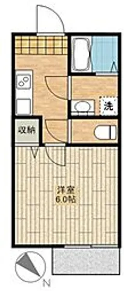 AXIS上福岡【102号室号室】の間取り
