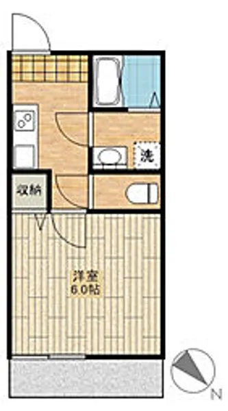 AXIS上福岡【201号室号室】の間取り