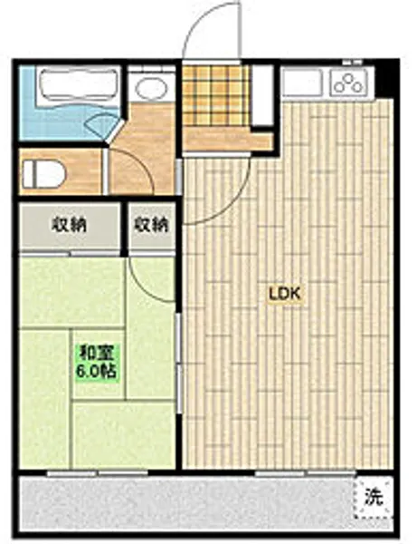 高階マンション【2階】の間取り