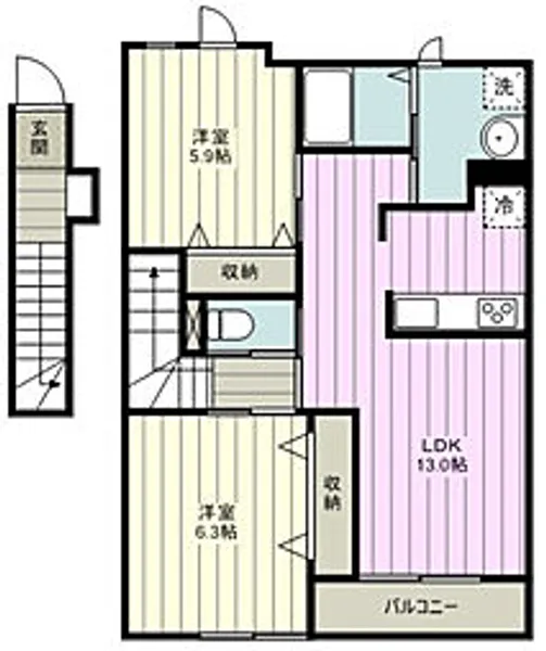プレシオーザ【2階】の間取り
