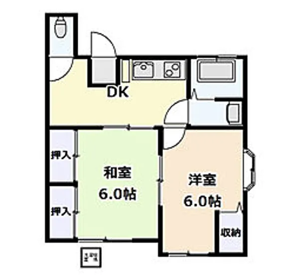 白砂ハイツ【1階】の間取り
