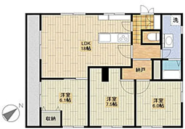 入戸野ビル【301号室号室】の間取り