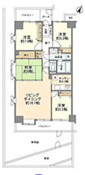 コスモ上福岡センターヒルズ【1階】の間取り