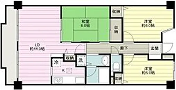 ダイアパレス上福岡III【3階】の間取り