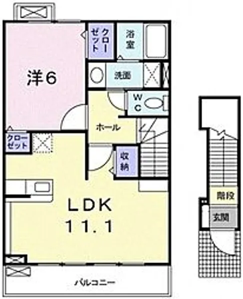 Ruha-chi 藤(ルハーチ)【2階】の間取り