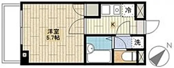 メゾン・ド・フルー五番館【1階】の間取り