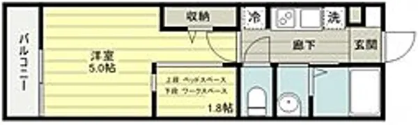 ヴィラージュ【302号室号室】の間取り