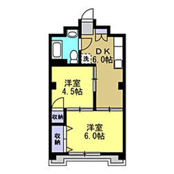 第2ロイヤルマンション【502号室号室】の間取り