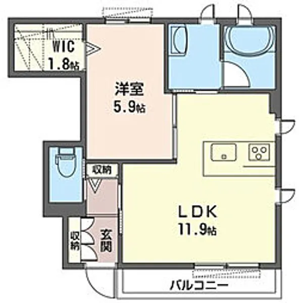 エニスタ【1階】の間取り