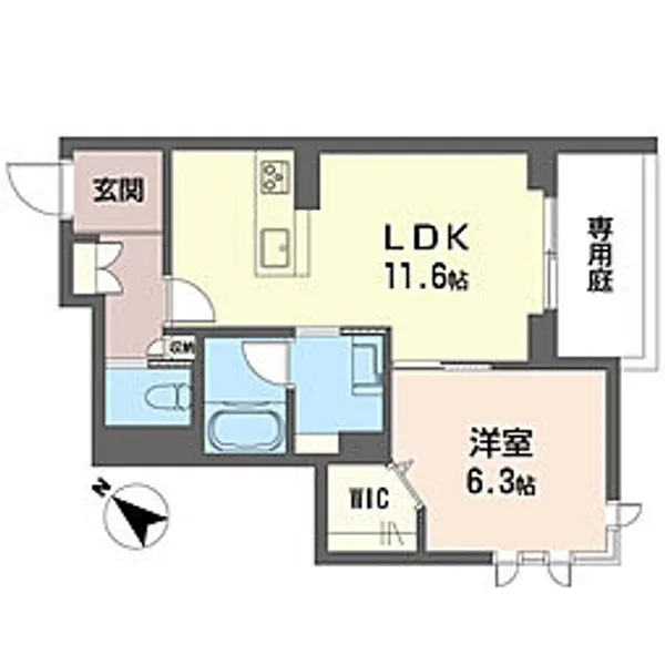 アヴニールふじみ野【1階】の間取り