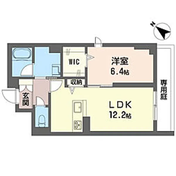 アヴニールふじみ野【1階】の間取り