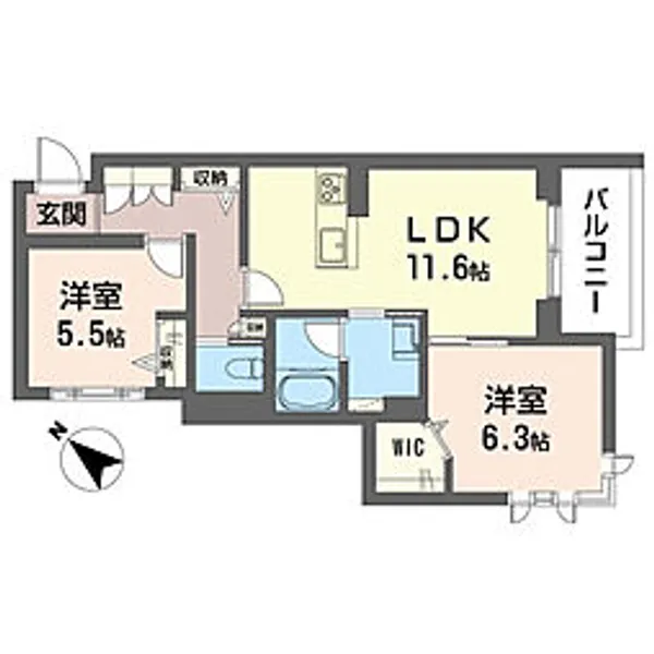 アヴニールふじみ野【2階】の間取り