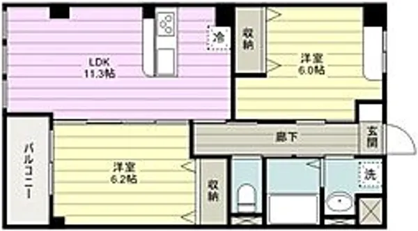ゼアーズ【3階】の間取り