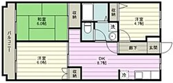 ペルテミノール【1階】の間取り