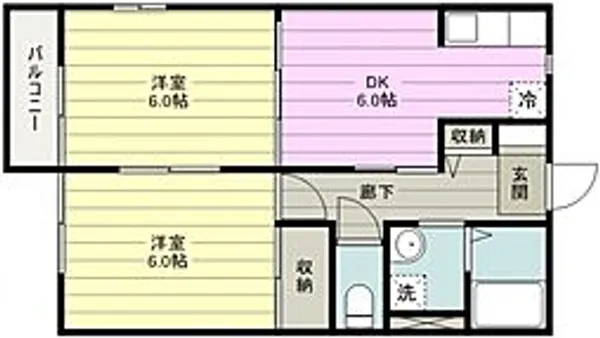 レジデンス中野B【2階】の間取り