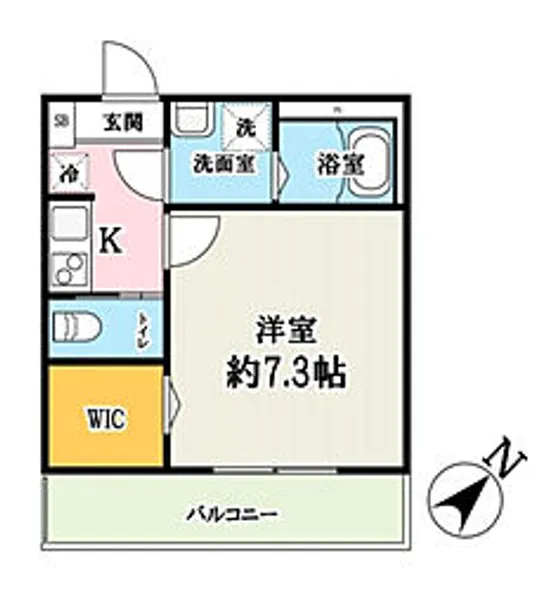 キャメル川越 都B【1階】の間取り