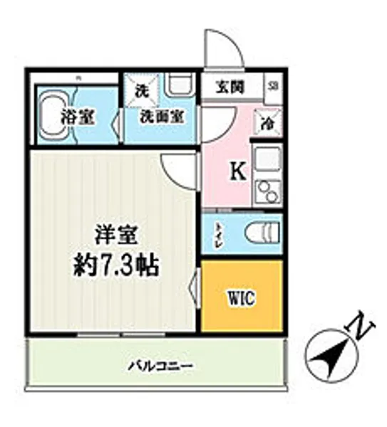 キャメル川越 都B【3階】の間取り