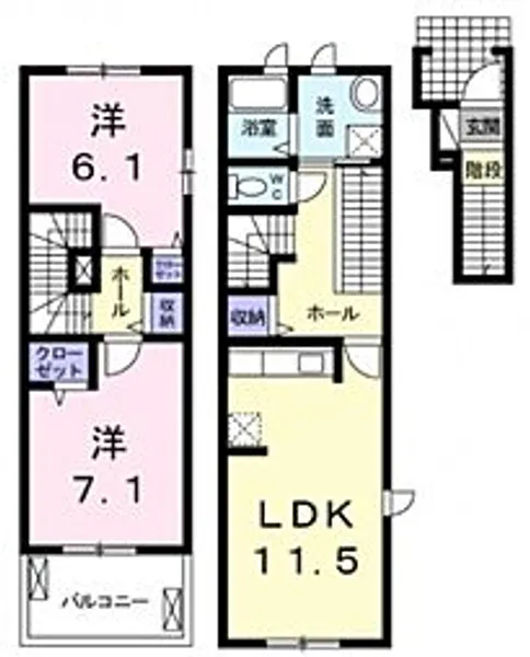 ブランドール【2階】の間取り