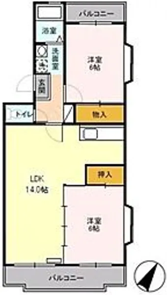 メゾン・リュミエール【1階】の間取り