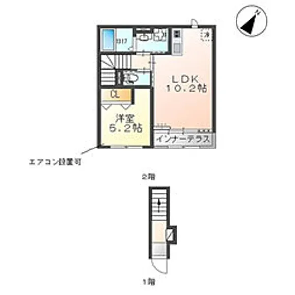 ルナ・ソレイユ【2階】の間取り
