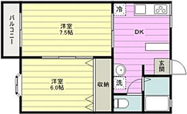 トリムコーポ共栄【2階】の間取り