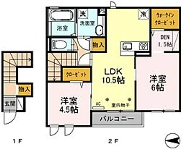 シャインアイリスIII【2階】の間取り