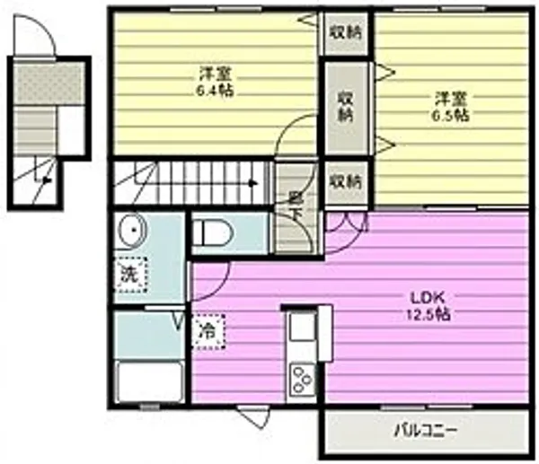 コンフォートハウスウィズA【2階】の間取り
